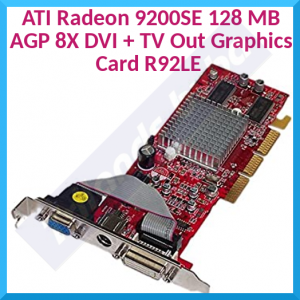ATI Radeon 9200SE 128 MB AGP 8X DVI + TV Out Graphics Card R92LE - Refurbished