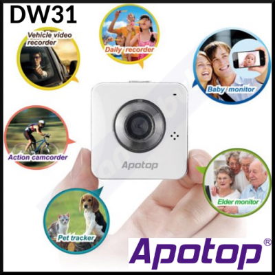 Apotop Apoeye DW31 Portable Wireless IP Camcorder & Monitoring Unit - for Vechile Recording, Baby Recording, Action Camrecorder, Pet Tracker