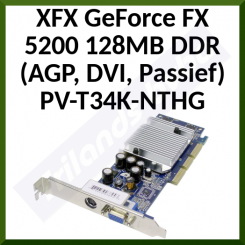Asus XFX GeForce FX 5200 128MB DDR (AGP, DVI, Passief) PV-T34K-NTHG - Refurbished