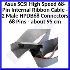 Asus SCSI High Speed 68-Pin Internal Ribbon White Color Cable - 2 Male HPDB68 Connectors 68 Pins - about 95 cm in lenght - Clearance Sale - Uitverkoop - Soldes - Ausverkauf