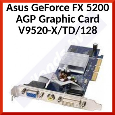 Asus GeForce FX 5200 AGP Graphic Card V9520-X/TD/128 - 128MB 64-Bit DDR AGP 8X 1 X VGA 1 X DVI 1 X S-Video - Refurbished