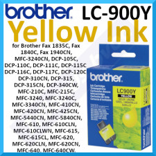 Brother LC-900Y YELLOW ORIGINAL Ink Cartridge (400 Pages