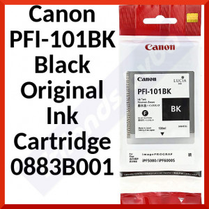 Canon (0883B001) PFI-101BK Black Original Ink Cartridge (130 Ml.)
