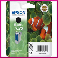 Epson T026 BLACK ORIGINAL Ink Cartridge (16 Ml.)