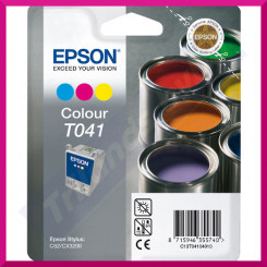 Epson T041 TriColor Original Ink Cartridge C13T04104010 (300 Pages) - Outlet Sale - Original Sealed Product - No Retail Box