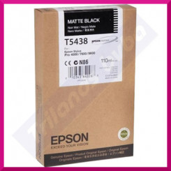 Epson T5438 Matte Black Original Ink Cartridge C13T543800 (110 ml) - Outlet Sale - Original Sealed Product - Old Retail Box