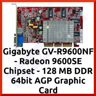 Acer Gigabyte GV-R9600NF - Radeon 9600SE Chipset - 128 MB DDR 64bit AGP Graphic Card - Refurbished