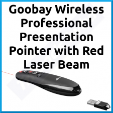 Goobay Wireless Professional Presentation Pointer with Red Laser Beam (67796)