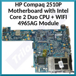 HP Compaq 2510P Motherboard with Intel Core 2 Duo CPU + WIFI 4965AG (451720-001) - In Perfect Condition - Refurbished