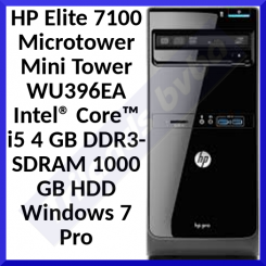 HP Elite 7100 Microtower PC i5-760 Mini Tower Intel® Core™ i5 4 GB DDR3-SDRAM 1000 GB HDD Windows 7 Professional Schwarz