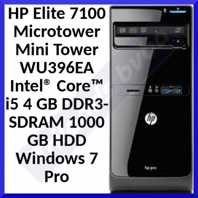 HP Elite 7100 Microtower PC i5-760 Mini Tower Intel® Core™ i5 4 GB DDR3-SDRAM - 1 TB HDD - DVD Super Multi - Windows 7 Professional License - Black - Refurbished - Clearance Sale - Uitverkoop - Soldes - Ausverkauf