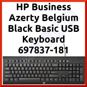 HP Business Azerty Belgium Black Basic USB Keyboard (697837-181)