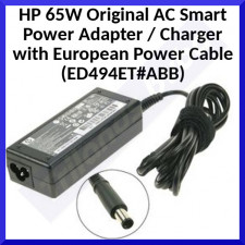 HP 65W Original AC Smart Power Adapter / Charger with European Power Cable (ED494ET#ABB)
