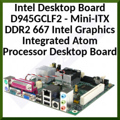 Intel D945GCLF2 Desktop Board Mini-ITX DDR2 667 Intel Graphics Integrated Atom Processor Desktop Board - Refurbished