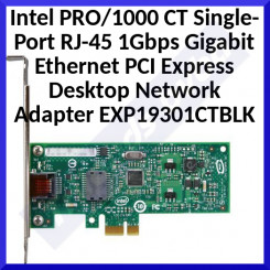 Intel (896947) PRO/1000 CT Single-Port RJ-45 1Gbps 10Base-T/100Base-TX/1000Base-T Gigabit Ethernet PCI Express Desktop Network Adapter - Refurbished
