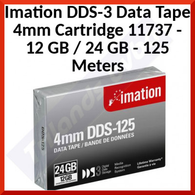 Imation DDS-3 Data Tape 4mm Cartridge 11737 - 12 GB / 24 GB - 125 Meters