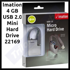 Imation 4 GB USB 2.0 Mini Hard Drive 22169 - 4 GB Compatible with PC, Mac, Linux, systems. Hard Drive (NOT Flash Memory) connect by USB 2.0 Port for External use
