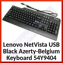 Lenovo NetVista USB Black Azerty-Belgium Keyboard 54Y9404