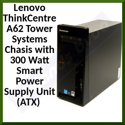 Lenovo ThinkCentre A62 Barebone Tower Systems Chasis with 300 Watt Smart Power Supply Unit (ATX) + Lenovo Original DVD Recordable Drive (DVDRW) - In Good Working Condition - Refurbished