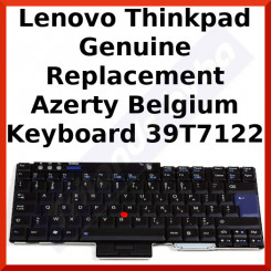 Lenovo Thinkpad Z60T Genuine Replacement Azerty Belgium Keyboard for Z60T - in Working condition - 39T7122 - Refurbished