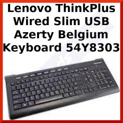 Lenovo ThinkPlus Wired Slim USB Azerty Belgium Keyboard 54Y8303