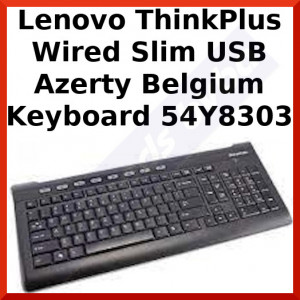 Lenovo (54Y8303) ThinkPlus Wired Slim USB Azerty Belgium Keyboard - Special Offer