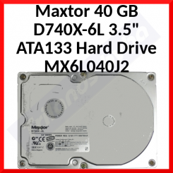Maxtor 40 GB D740X-6L 3.5" ATA133 Hard Drive MX6L040J2 - 7200 RPM IDE 2MB UDMA/133 IDE - Refurbished