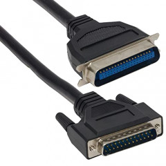 Parallel Printer Cable 5 Meters Bi-drectional DB25 Male to Centronics 36 Male - Black / Dark Grey - Refubished