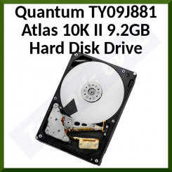 Quantum TY09J881 Atlas 10K II 9.2GB 10000RPM Ultra-160 SCSI 80-Pin 8MB Cache 3.5-inch Internal Hard Drive (Refurbished)