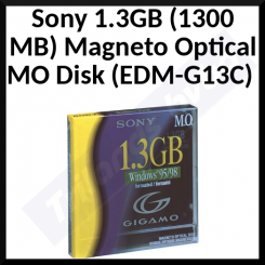 Sony 1.3GB (1300 MB) Magneto Optical MO Disk (EDM-G13C) - 2048 byte / Sector 3.5 Inch Disk Cartridge