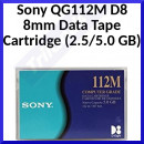 Sony QG112M D8 8mm Data Tape Cartridge (2.5/5.0 GB) - 112 Meters Read / Write Cartridge for Exabyte Format Drives