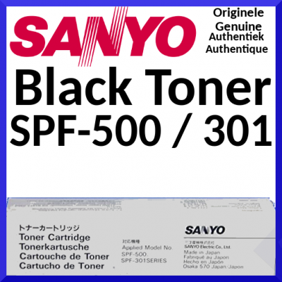 Sanyo SPF-500 Black Original Toner Cartridge (2000 Pages) for Sanyo SPX500, SPX508, SPF300, SPF301, SPX311, SPF500