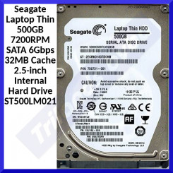 Seagate 500 GB Laptop Thin 7200RPM SATA 6Gbps 32MB Cache 2.5-inch Internal Hard Drive ST500LM021 - (Refurbished)