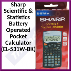 Sharp Scientific & Statistics Battery Operated Pocket Calculator (EL-531W-BK)