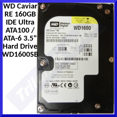 WD Caviar RE 160GB IDE Ultra ATA100 / ATA-6 3.5" Hard Drive WD1600SB - Refurbished