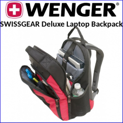 SWISSGEAR 1592 Deluxe Laptop Black / Red Backpack Model: 15922115 (Laptops upto 15.6")