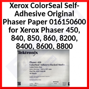 Xerox ColorSeal Self-Adhesive Original Phaser Paper 016150600