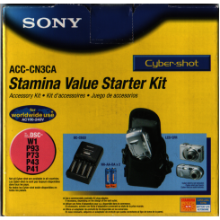 Sony ACC-CN3 Stamina Value Starter Kit - Battery Charger (for 4 X AA/AAA) - 2 X type AA NiMH 2100 mAh Included - for Sony Cyber-shot DSC-W1, DSC-P93, DSC-P73, DSC-P43, DSC-P41