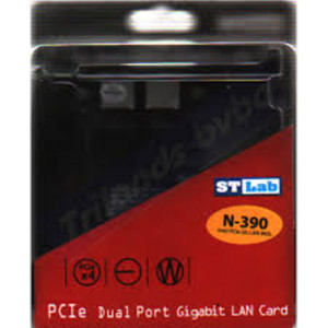 ST Labs N-390 Intel Gigabit Dual Port (2-Ports) LAN PCIe Networking Card