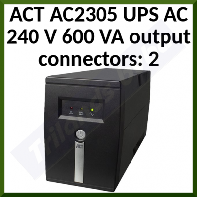 ACT AC2305 UPS   AC 240 V   600 VA   output connectors: 2
