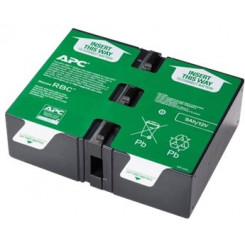 APC (APCRBC124) Replacement Battery Cartridge #124 - UPS battery - 1 x Lead Acid  - for P/N: BR1200G-FR, BR1200GI, BR1300G, BR1500G, BR1500G-FR, BR1500GI, SMC1000-2U, SMC1000I-2U