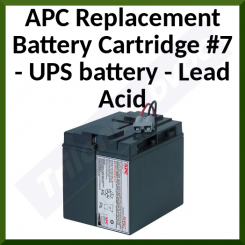 APC (RBC7) Replacement Battery Cartridge #7 - UPS battery - 1 x Lead Acid  - black - for P/N: SMT1500, SMT1500I, SMT1500TW, SMT1500US, SU1400I, SU700XLI, SUA1500ICH-45, SUVS1400I