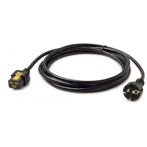 APC Power cable AP8755 - IEC 320 EN 60320 C19 to CEE 7/7 (SCHUKO) - AC 240 V - 3 m - for P/N: SMX3000RMHV2UNC