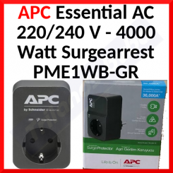APC Essential Surgearrest PME1WB-GR - Surge protector - AC 220/230/240 V - 4000 Watt - output connectors: 1 - Germany - black