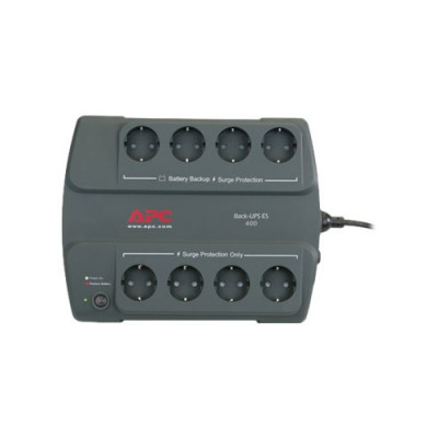 APC Back-UPS ES 400 - UPS - AC 230 V - 240 Watt - 400 VA - output connectors: 8 - Germany, Netherlands - charcoal