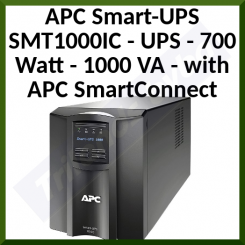APC Smart-UPS SMT1000IC - UPS - AC 220/230/240 V - 700 Watt - 1000 VA - RS-232, USB - output connectors: 8 - black - with APC SmartConnect