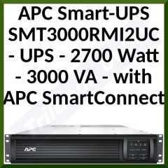 APC Smart-UPS (rack-mountable) SMT3000RMI2UC - AC 220/230/240 V - 2.7 kW - 3000 VA - RS-232, USB - output connectors: 9 - 2U - black - with APC SmartConnect
