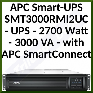 APC Smart-UPS (rack-mountable) SMT3000RMI2UC - AC 220/230/240 V - 2.7 kW - 3000 VA - RS-232, USB - output connectors: 9 - 2U - black - with APC SmartConnect
