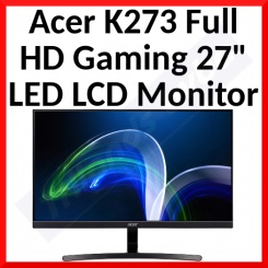 Acer (UM.HX3EE.005) K273 27 Inch Full HD 1920X1080 Gaming LED LCD Monitor - 16:9 - Black - 27" Class - In-plane Switching (IPS) Technology - 1920 x 1080 - 16.7 Million Colours - FreeSync - 250 cd/m² - 1 ms - 75 Hz Refresh Rate - HDMI - VGA