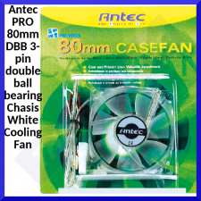 Antec (0-761345-75001-1) PRO 80mm DBB 3-pin double ball bearing Chasis White Cooling Fan